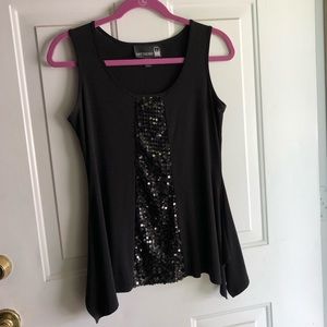 Antthony brand black tank w sequin detailing